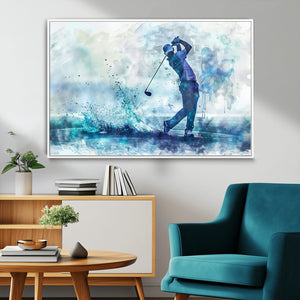 Golf Swing Wall Art Canvas Print - Sports-Inspired