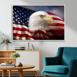 American Flag Eagle Symbol Wall Art, American Flag Eagle