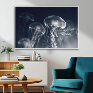 Jellyfish Wall Art Canvas Print, Modern Abstract Jellyfish