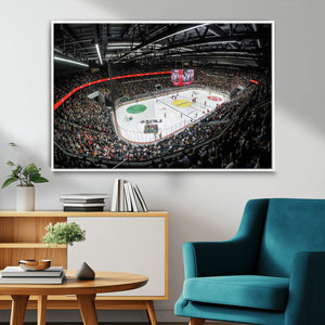 Vaudoise Lausanne Ice Hockey Arena Stadium Wall Art Canvas,