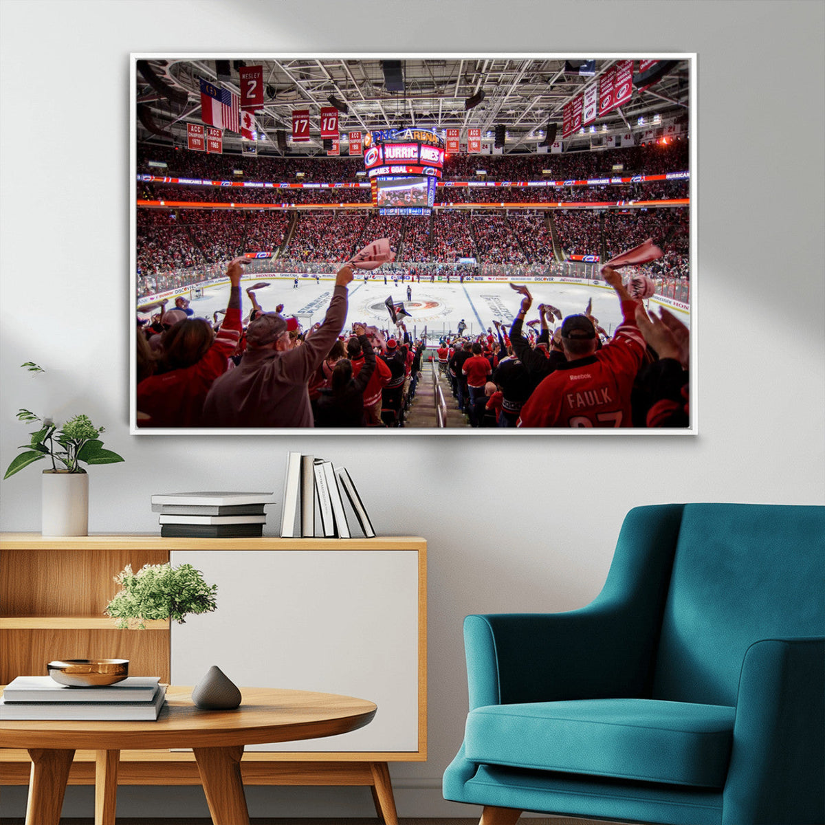 Carolina Hurricanes Ice Hockey Stadium Wall Art, Carolina