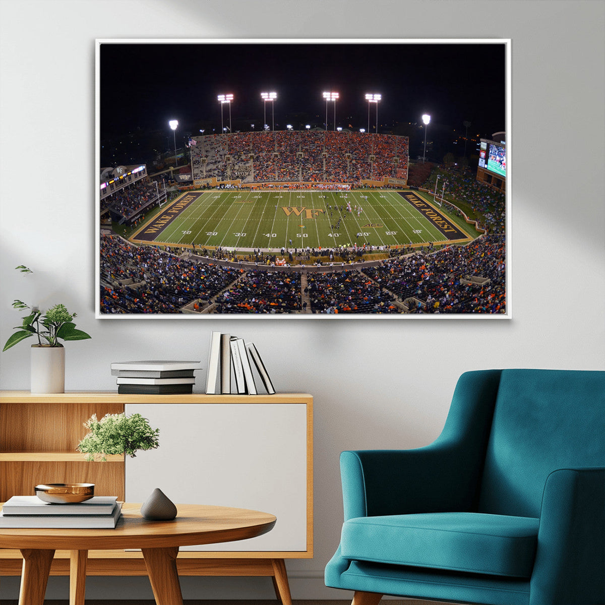 Demon Deacons Print Canvas, Football Team Print -