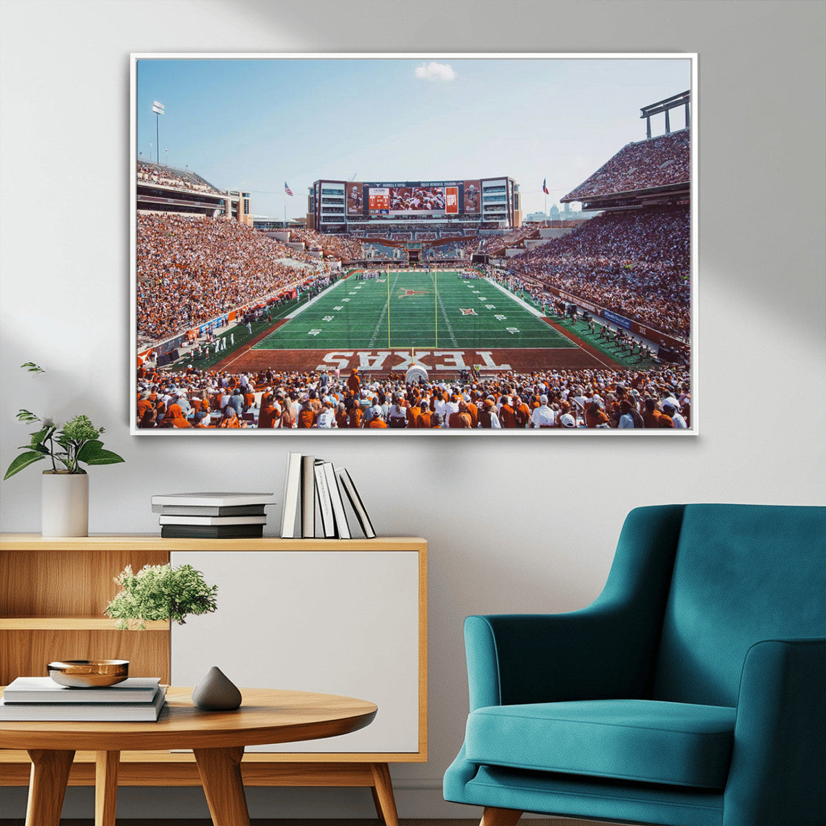 Framed Texas Memorial Stadium Canvas, University of Texas