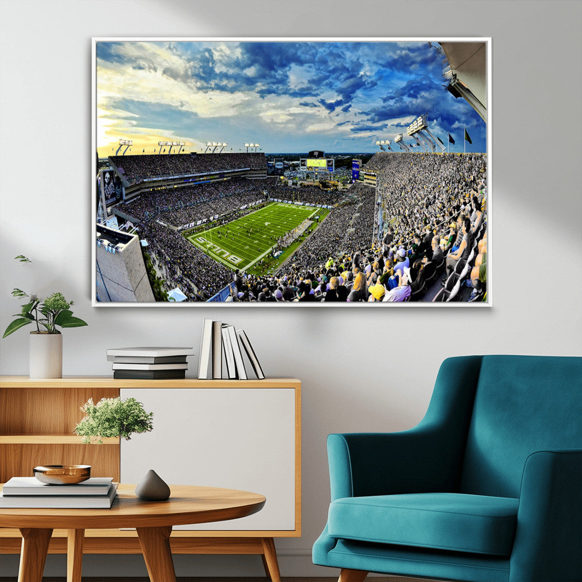 Framed USF Bulls Football Team Print - Tampa Raymond James
