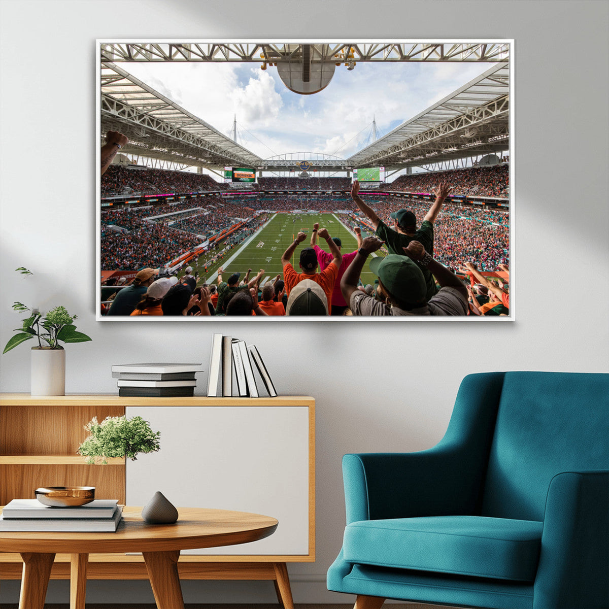 Miami Hurricanes Football Team Wall Art Print - Miami Hard