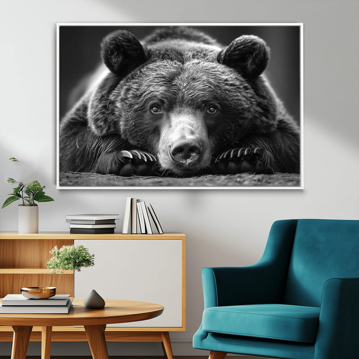 Resting Grizzly 399 Bear Canvas Print | Ready to Hang Wall