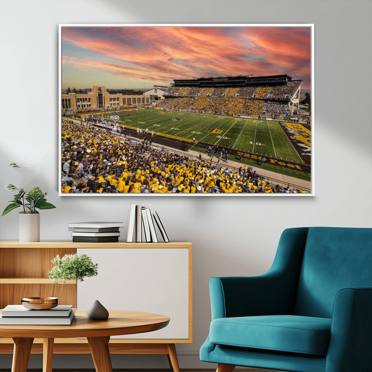 University of Wyoming Cowboys Football Team Print - Laramie