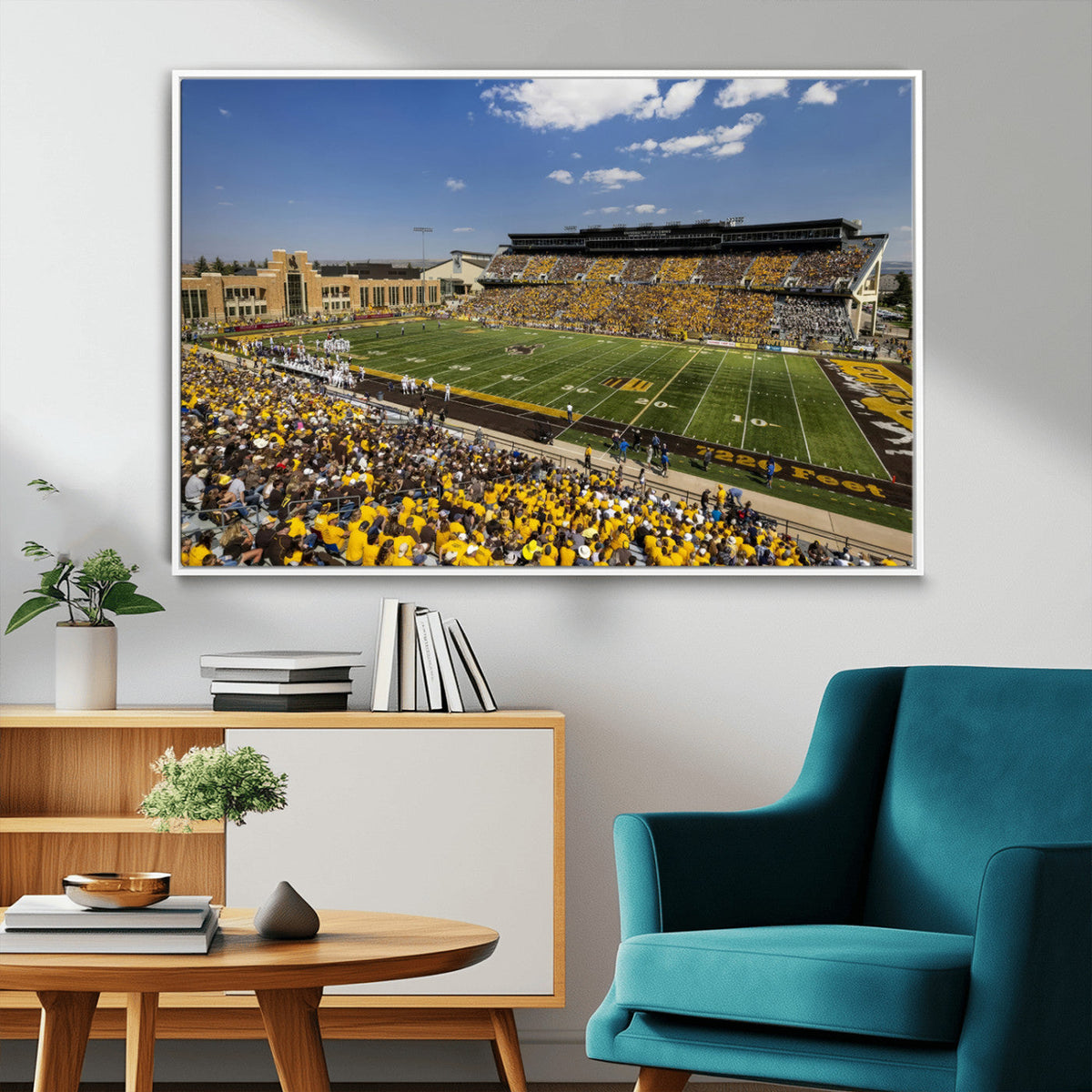 University of Wyoming Cowboys Football Team Print - Laramie