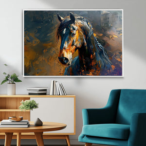 Abstract Horse Wall Art Canvas Print | Farmhouse Wall Decor