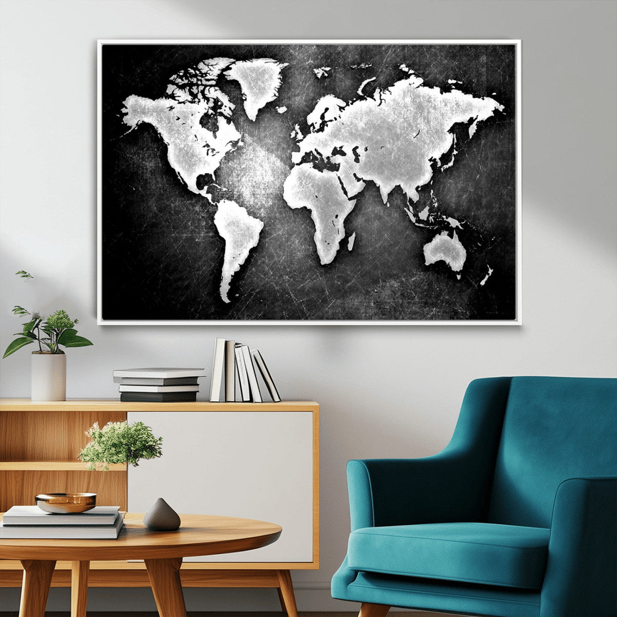 World Map Wall Art Canvas Print – Framed Wall Art for