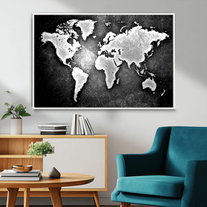 World Map Wall Art Canvas Print – Framed Wall Art for