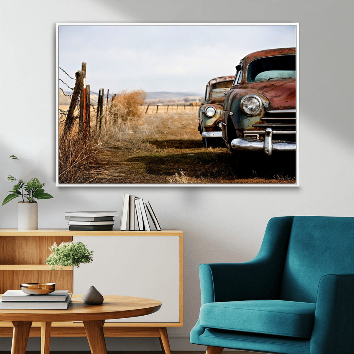 Classic Cars Vintage Wall Art Canvas Print