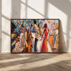 Abstract Afro American Jazz Canvas Wall Art | Music-Inspired