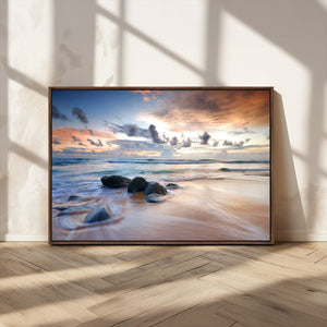 Serene Weather On The Beach Wall Art Canvas Print