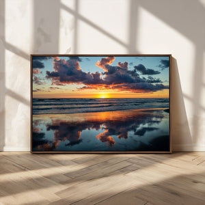 Beach Sunset Print - Stunning Ocean Canvas Artwork with