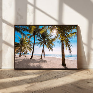 Palm Beach Tropical Island Wall Art Canvas Print