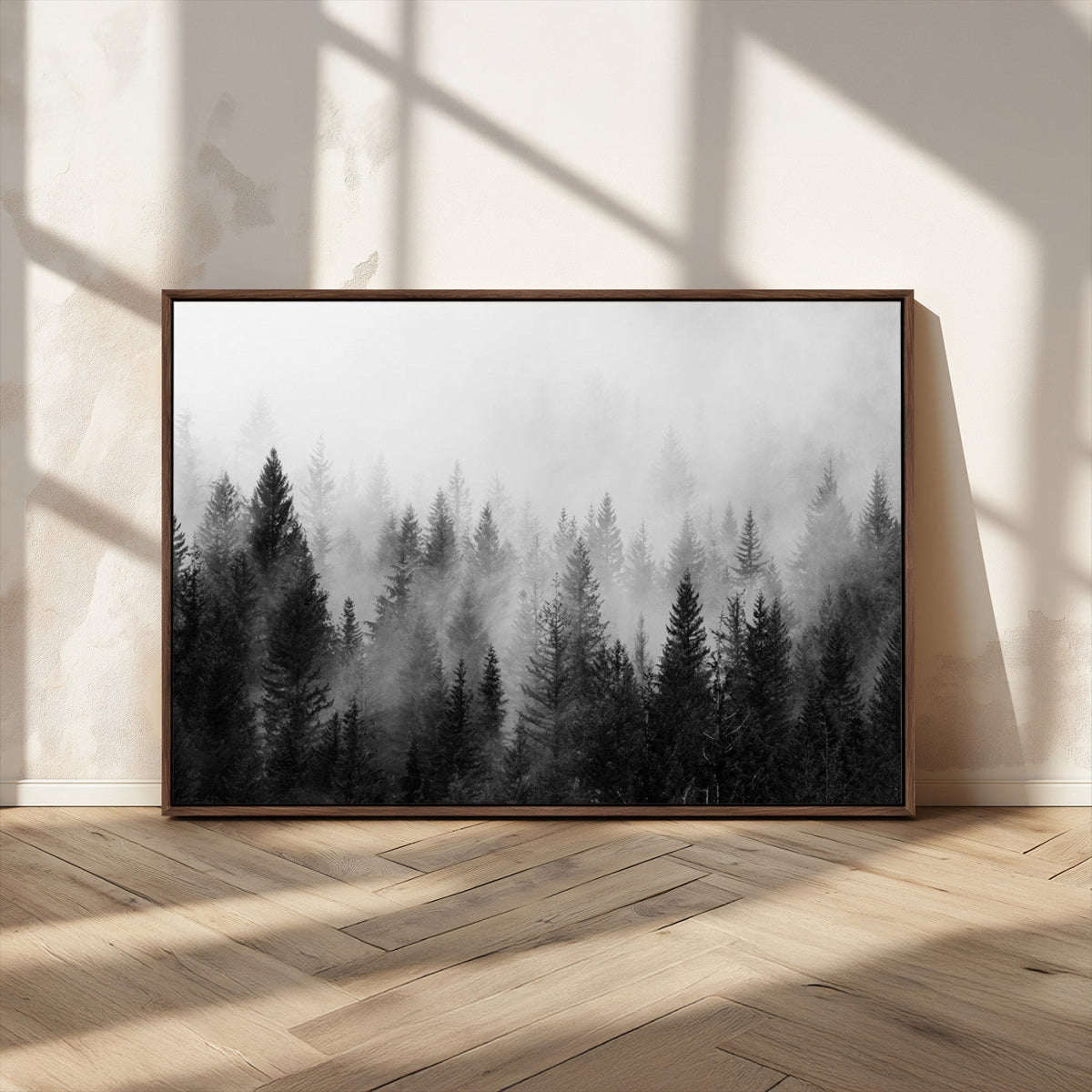 Fogy Forest Canvas Wall Art Print - Mountain Wall Art with