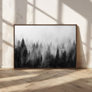 Fogy Forest Canvas Wall Art Print - Mountain Wall Art with