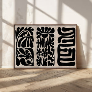 Canvas Print Wall Art Abstract Art Boho, Framed Boho Art