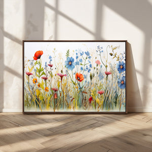 Colorful Wildflower Canvas Wall Art - Vibrant Floral