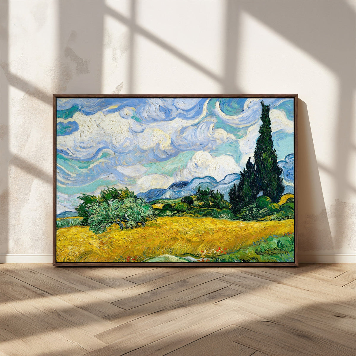Wheatfield With Cypresses By Van Gogh Painting Wall Art