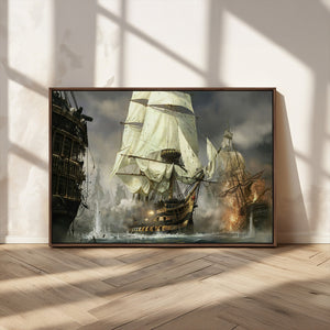 Pirate Ship War Wall Art Canvas Print