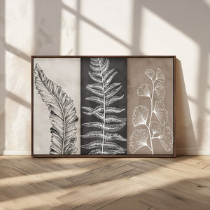 Minimalist Botanical Wall Art Canvas Print, Framed and Ready