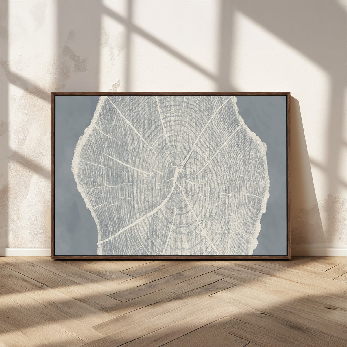 Abstract Tree Ring Wall Art Canvas Print – Nature-Inspired,