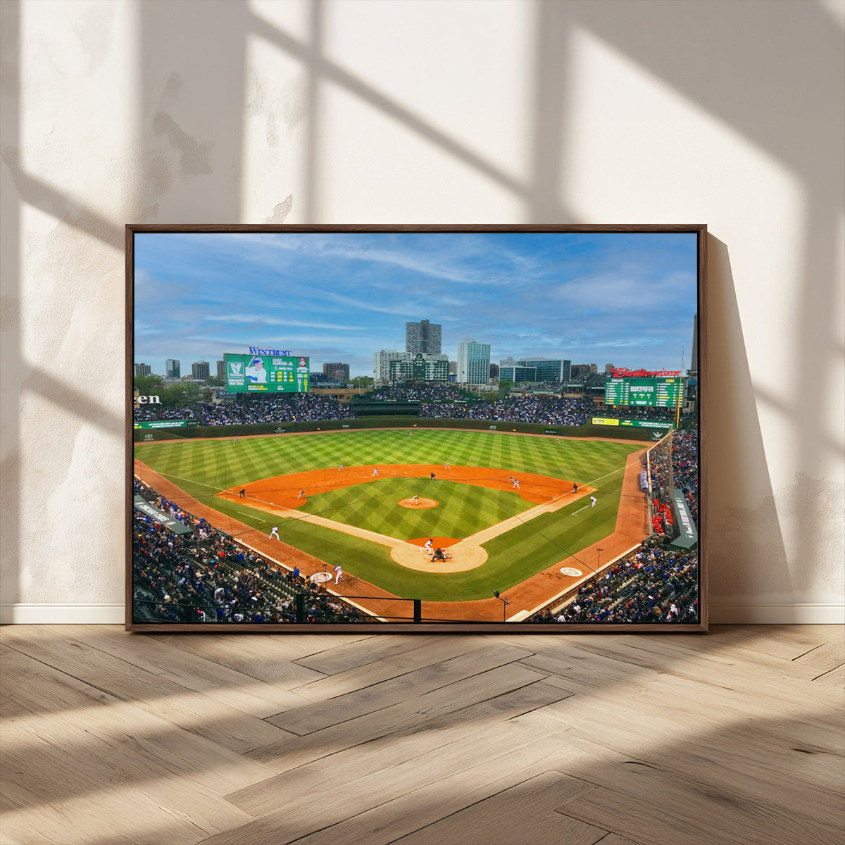 Wrigley Field Chicago Cubs Panoramic Canvas Print –