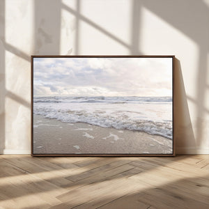 Ocean Waves Wall Art Canvas Print – Framed Coastal Shoreline