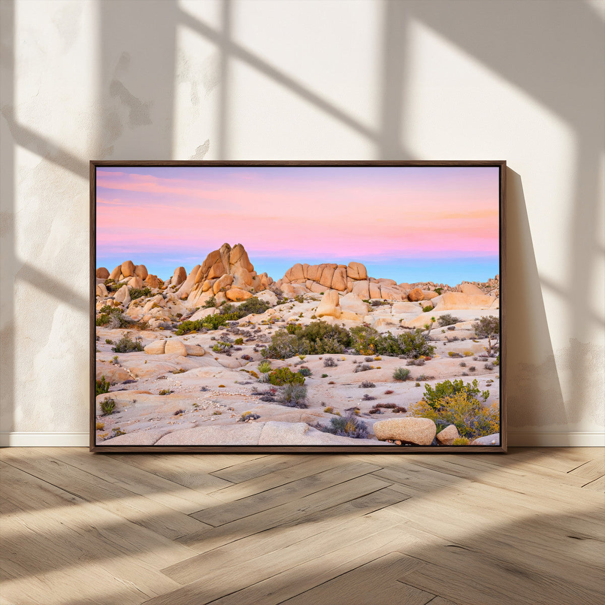 Vibrant Sunset Sky Wall Art Canvas Print – Framed Joshua