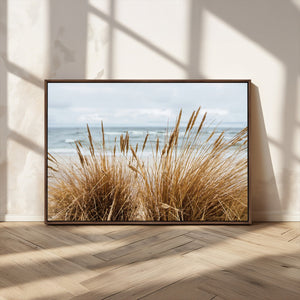 Beach Grass Wall Art Canvas Print – Framed Coastal Dunes Art