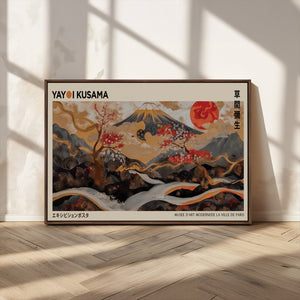 Modern Japanese Wall Art Canvas Print – Framed Abstract