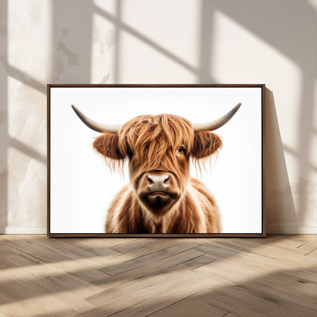 Scottish Highland Cow Canvas Print, Framed Highland Cow