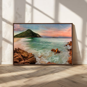 Coastal Landscape Wall Art Canvas Print – Rocky Shore and