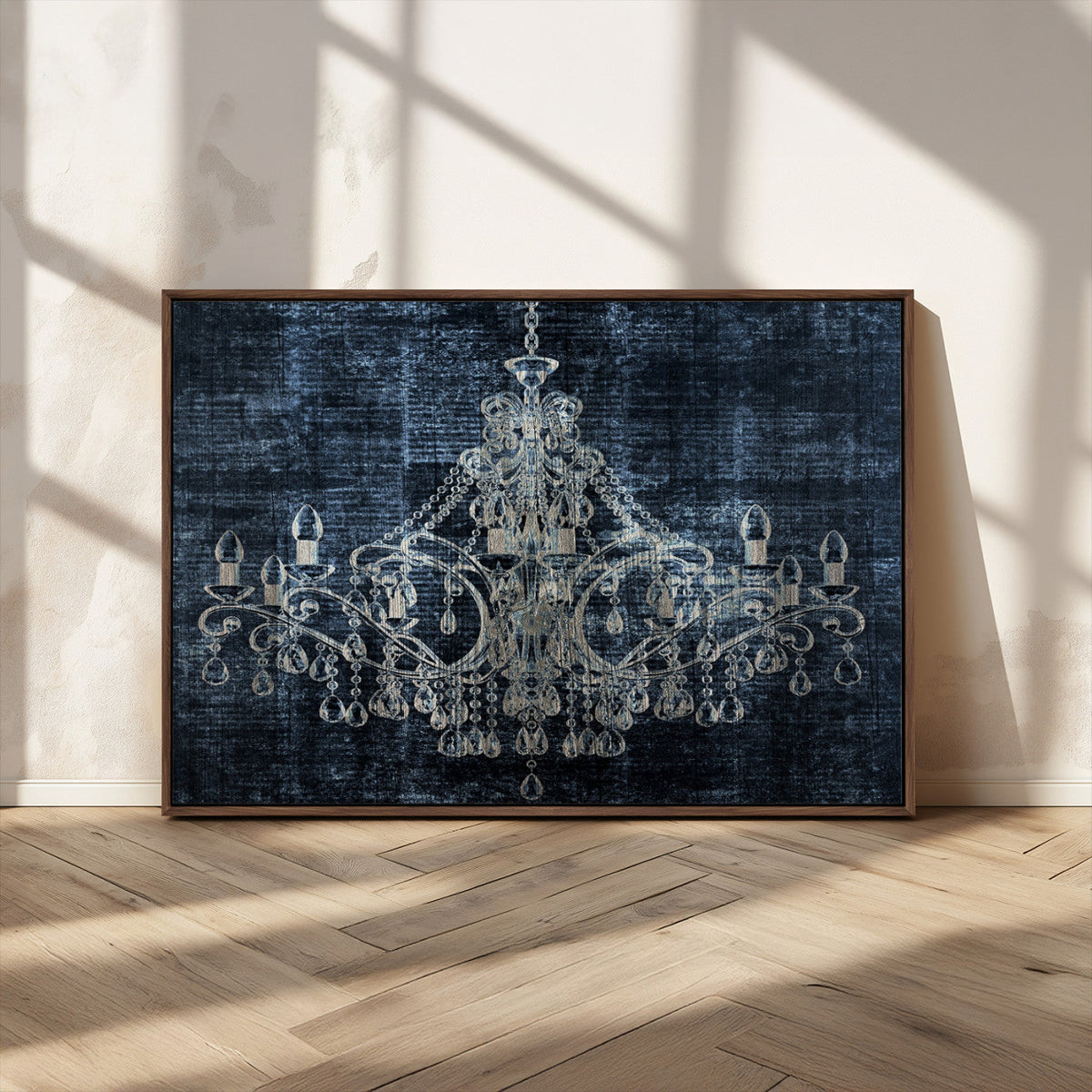 Dark Chandelier Wall Art Canvas Print