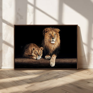 Lion Canvas Wall Art – Majestic Animal Print Artwork for