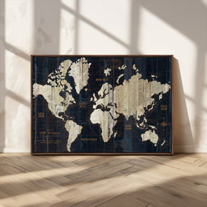 World Map Canvas Print – Detailed Map of the World Wall Art
