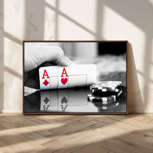 Aces Poker Art Poker Game Wall Art Canvas Print