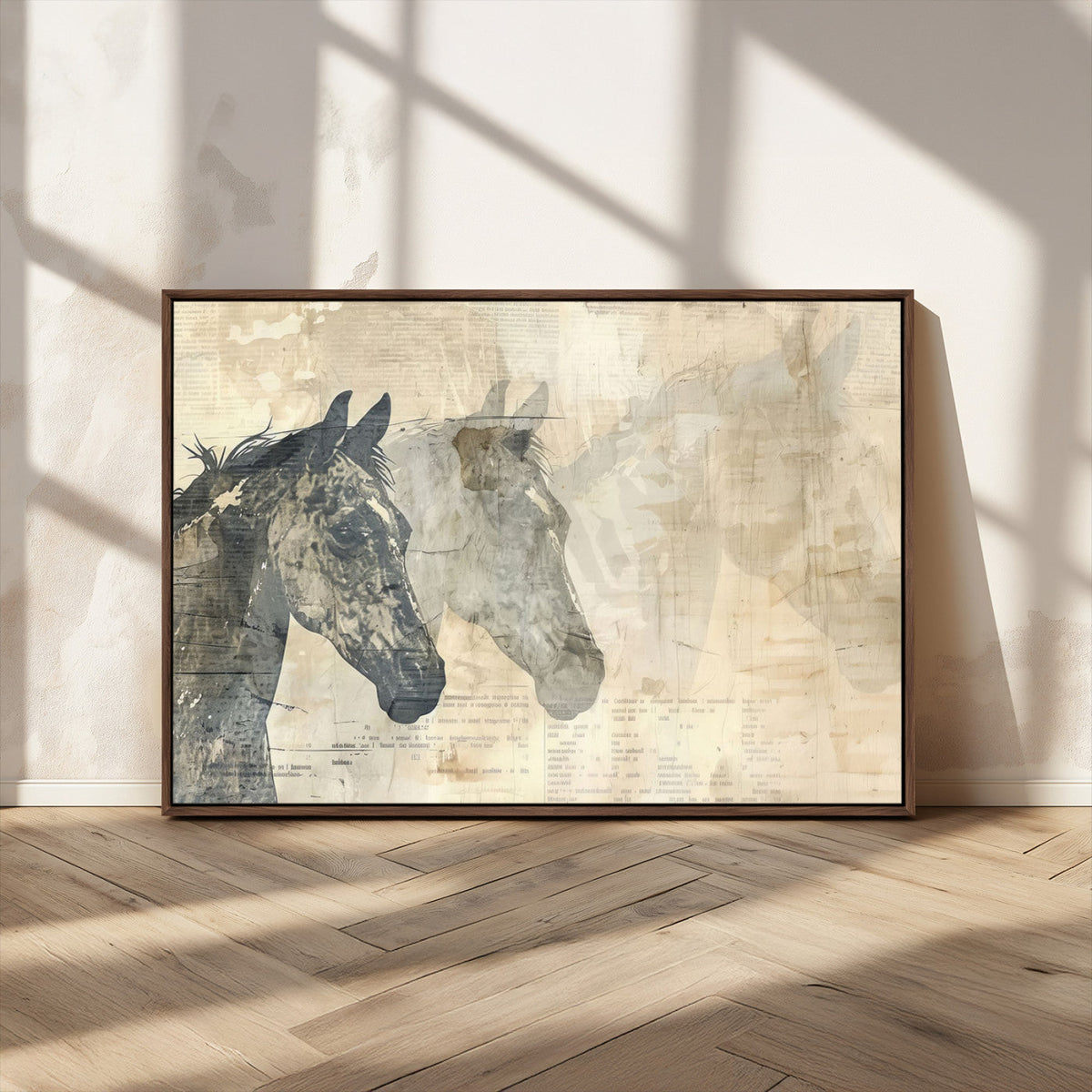 Abstract Horse Canvas Print | Modern Farmhouse Wall Art |