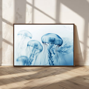 Blue Jellyfish Wall Art Canvas Print