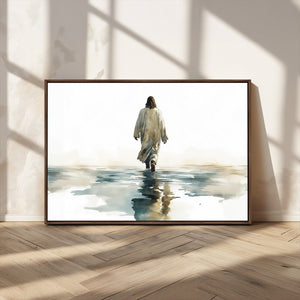 Abstract Jesus Wall Art Canvas Print, Christian Wall Art,