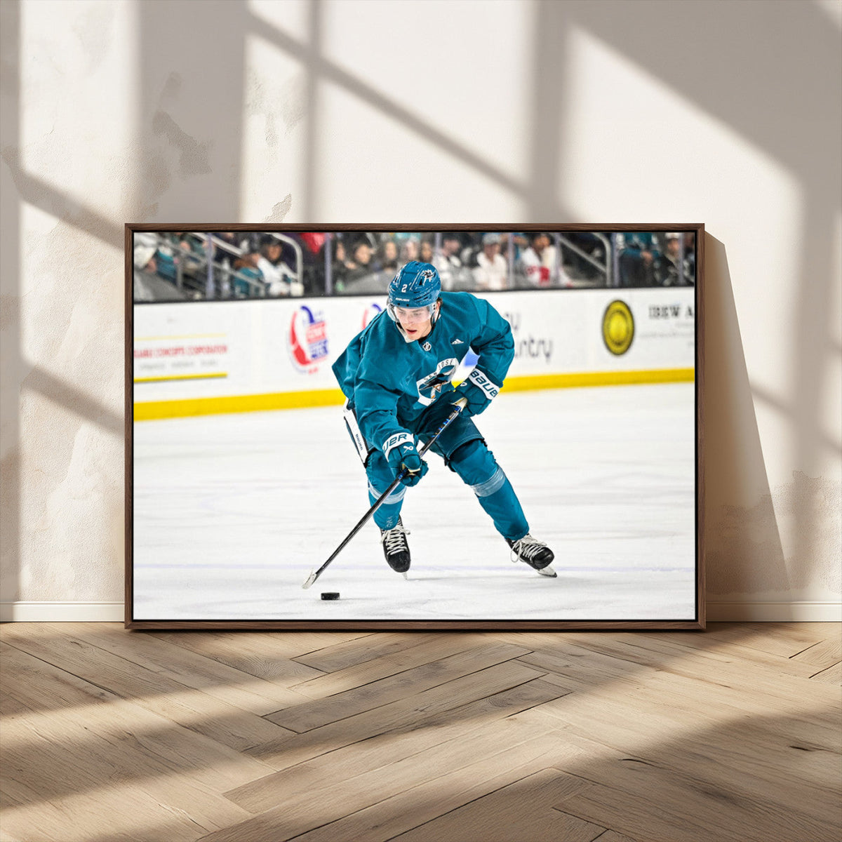 San Jose Sharks Ice Hockey Player Wall Art Canvas Print