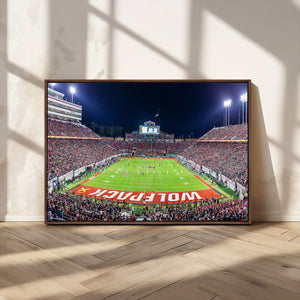Wolfpack Football Team Print - Raleigh Carter-Finley Stadium