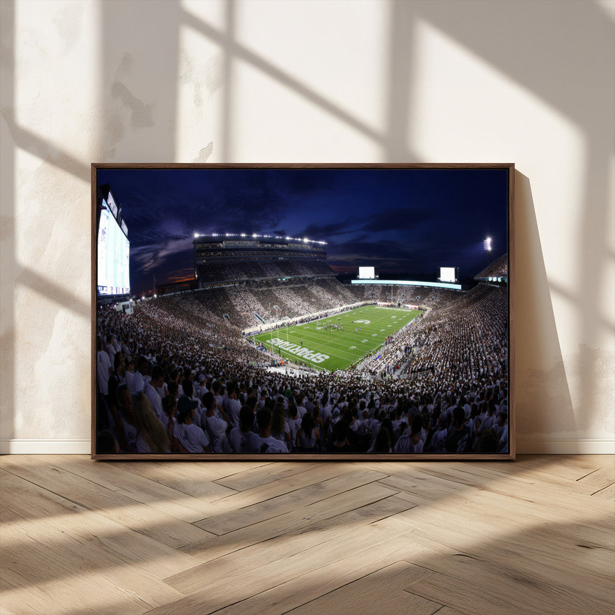 Michigan State Spartans Canvas, Framed Football Team Print -