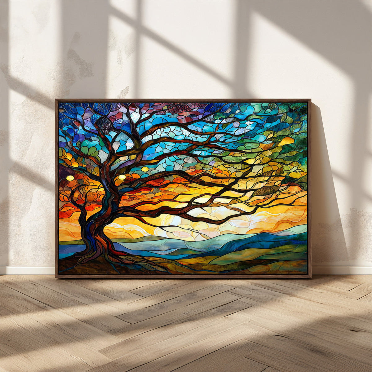 Mosaic Tree Wall Art | Ready to Hang Stained Glass Style
