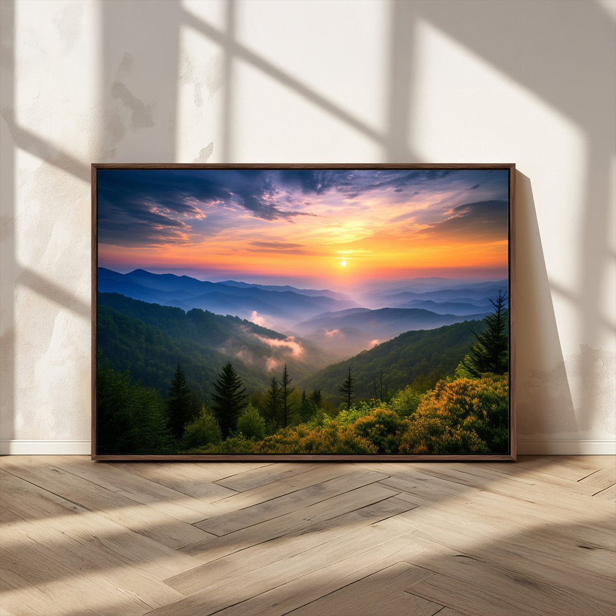 Majestic Mountain Sunrise Print | Landscape Wall Art |
