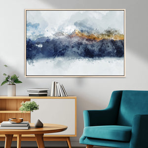 Abstract Mountain Range Art Canvas Print | 3 Panel
