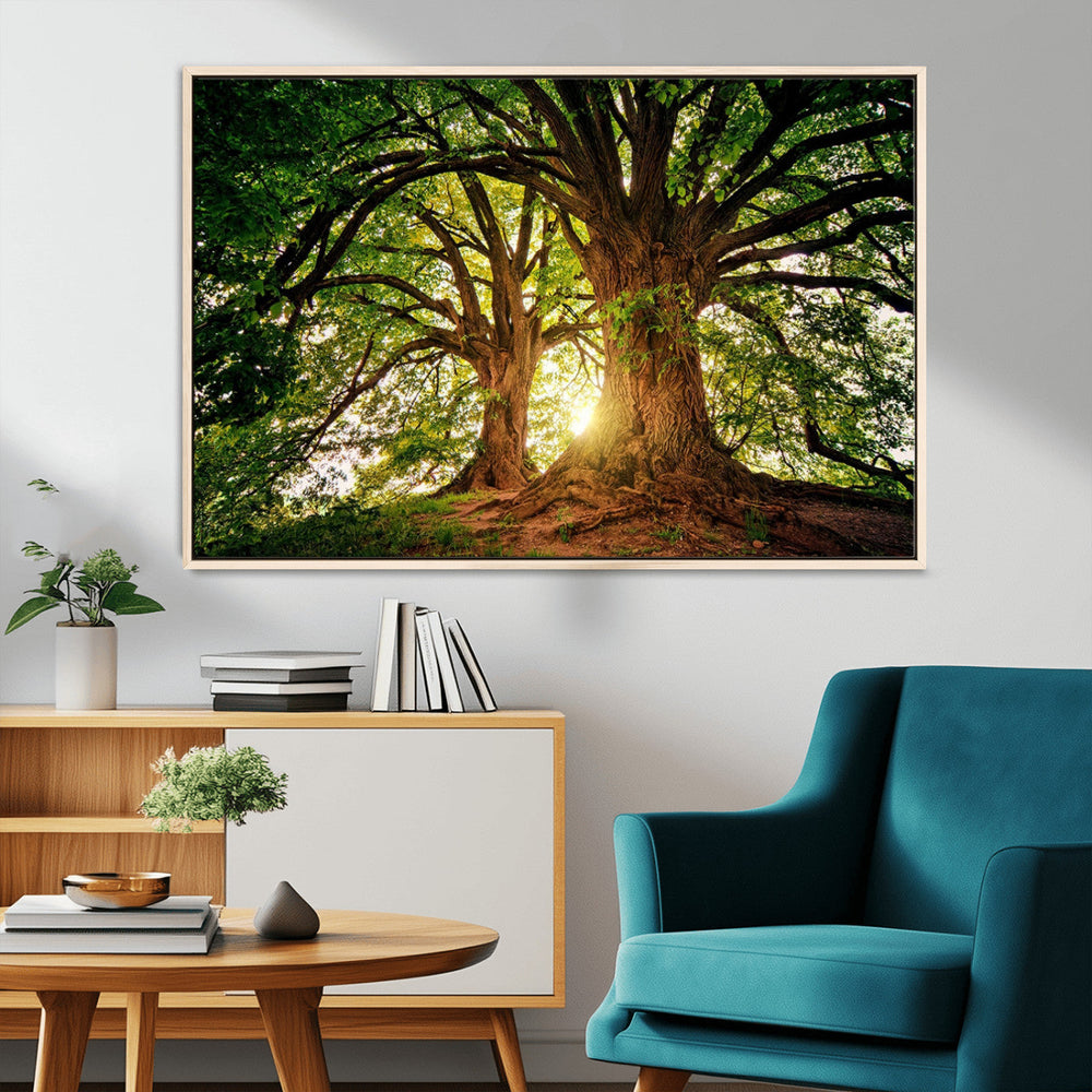 Majestic Ancient Tree Wall Art, NatureCanvas Print, Woodland
