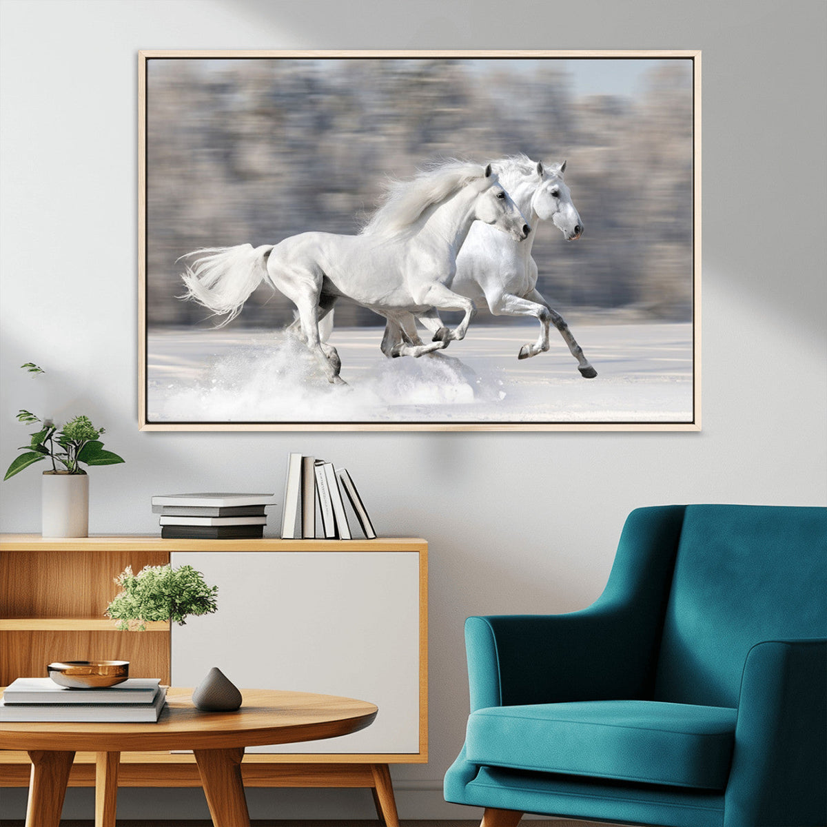 The White Horses Wall Art, Framed White Horses Wall Art